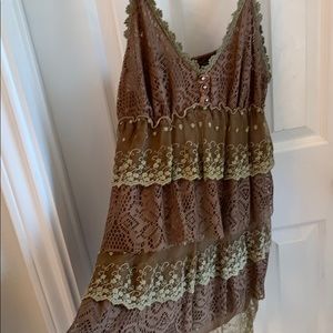 Ruffled spaghetti strap top